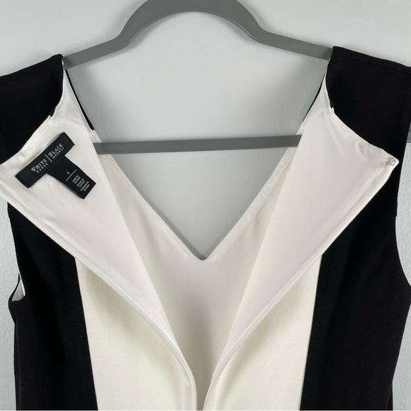 WHITE HOUSE BLACK MARKET COLOR BLOCK SHEATH DRESS | Black / Multi | Size 6 - Picture 3 of 4